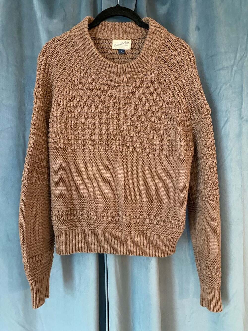Universal Thread Brown Textured Knit Crewneck Sweater Size M - Picture 1 of 3